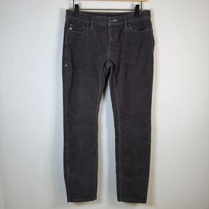 Stio Women's Size 6 Ribbed Corduroy Pants Gray Cotton Spandex Full Length Casual